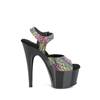 Pleaser - ADORE708NLTP Sandale à bride à la cheville, Pole dance chaussures - Multicolore/Noir Product image
